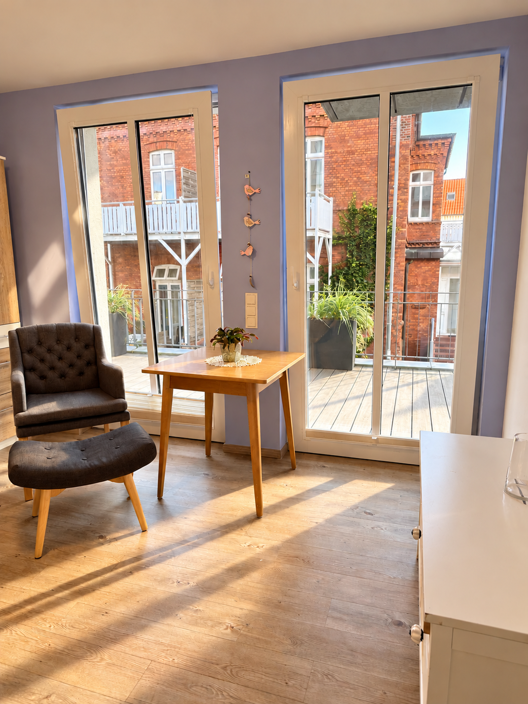 Helles Apartment im 1. Obergeschoss der Marienresidenz Norderney – mit eigenem Balkonzugang