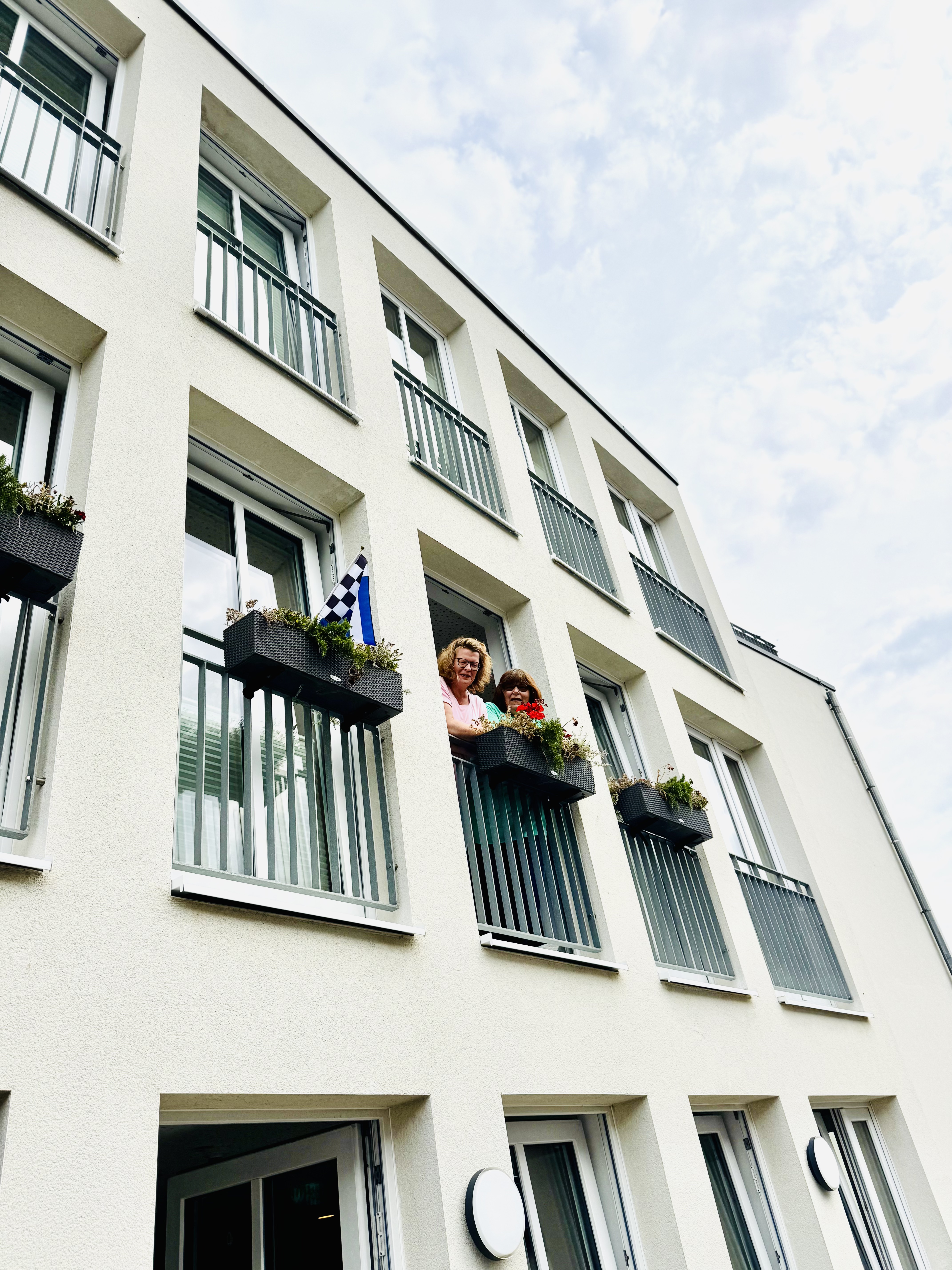 Blick vom Balkon auf die Senioren-WG Marienresidenz Norderney